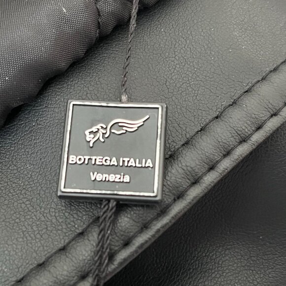 Bottega Italia Venezia Men’s Black Leather Zip / Snap Jacket ~ SIZE XL ~ NWT - Picture 8 of 12